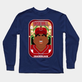 Baseball Red Blue White - Deuce Crackerjack - Aretha version Long Sleeve T-Shirt